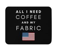 Bords Cousus Tapis de Souris, Jeux de Mots sur Le café et Mes Tissus, Dictons et blagues hilarantes sur Le Point de Croix Souris de Gaming Lavable Tapis de Bureau pour Ordinateur