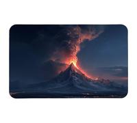 Bords Cousus Tapis de Souris, Volcan en éruption, Lavable Tapis de Souris Gamer, Gamer Mouse Pad, 25X30cm, PC, Joueurs Professionnels, Souris