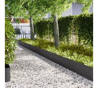 bords de pelouse vidaXL 50 pcs Noir 100x0,5x30 cm Acier
