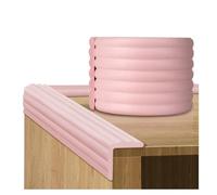 Bords de Protection en Mousse Bandes de Mousse Autocollantes de Type W de 2 m for Enfants, Protections d'angle for chaises, Meubles, armoires de Garage, marches d'escalier (Rose)(Pink)