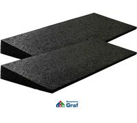 Bordsteinrampe Rampe Mobile Caoutchouc 50x20x4,3 CM Noir, Set = 2 Pièce /#860073