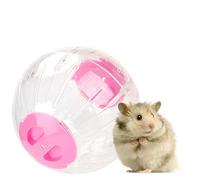 BORDSTRACT 18,5cm Balle d'exercice pour Hamster, Balle de Course en Plastique pour Hamster Balle de Hamster Transparente Gerbille Balle de Course pour Cochon d'Inde Hamster Gerbille(Rose)