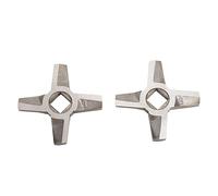 BORDSTRACT 2 Pièces Lames De Hachoir à Viande En Acier Inoxydable, Remplacement De Couteau Universel Pour Hachoirs à Viande à Couteau Plat, Diamètre 5,5 Cm