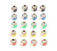 BORDSTRACT 4mm fiche Banane connecteurs Jack, 20 pièces Couleurs mélangées pour Terminal amplificateur de Haut-Parleur
