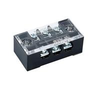 BORDSTRACT Bloc de bornes TB-1503, 10 PCS Conducteur en Cuivre 15A 600V, 3 pôles double rangée, Bloc d'écran de câble pour génie électrique