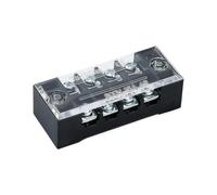BORDSTRACT Bloc de bornes TB-1504, 10 PCS Conducteur en fer 15A 600V, 4 pôles double rangée, Bloc d'écran de câble pour génie électrique