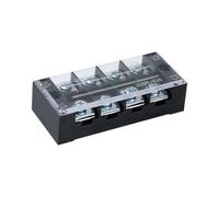 BORDSTRACT Bloc de bornes TB-4504, 4 PCS Conducteur en ignifuge 45A 600V, 4 pôles double rangée, Bloc d'écran de câble pour génie électrique