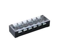 BORDSTRACT Bloc de bornes TB-4506, 2 PCS Conducteur en fer 45A 600V, 6 pôles double rangée, Bloc d'écran de câble pour génie électrique
