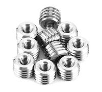 BORDSTRACT Insert fileté autotaraudant 10 pièces, filetage femelle M4 x 0,7 mm, filetage mâle M8 x 1,25 mm, vis d'inserts filetés en acier inoxydable 303