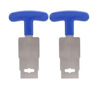 BORDSTRACT Outil de Retrait des Bouchons de Piscine Poignée en Caoutchouc en Acier Inoxydable 2 Pack Essentiel pour l'entretien Hivernal