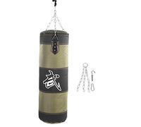 BORDSTRACT Sacs de Frappe Kit, Sac de Boxe Non-Rempli pour Enfan Adultes avec Bandage de Boxe, Chaînes et Crochet, Sportif Sac de Frappe Vide Suspendu, pour Kickboxing, Muay Thai(80CM-Vert)