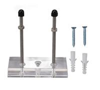 BORDSTRACT Skateboard Hanger Durable Acrylic Vertical Floating Effect High Stability Skateboard Wall Mount Deck Display Storage (Transparent)