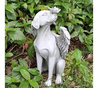 BORDSTRACT Statue Commémorative en Forme d'ange pour Chien, Pierres Commémoratives pour Chien, Décoration de Jardin, Marqueur de Tombe pour Animaux de Compagnie