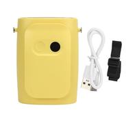 BORDSTRACT Waist Fan Portable Rechargeable Clip Belt Cooling Fan LED Display Built In Battery High Wind Power Outdoor Fishing (Yellow)