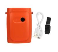 BORDSTRACT Waist Fan Portable Rechargeable Clip Belt Cooling Fan LED Display Built In Battery High Wind Power Outdoor Fishing (Orange)