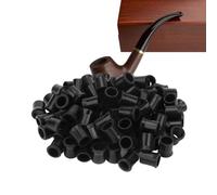 BORDTRACT Lot De 100 Embouts Jetables Pour Pipe à Cigarette, Embouts En Caoutchouc Pour Tuyau, Couvre-bouche Souple, Pour Tabac(Noir Grand)
