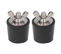 BORDTRACT Lot de 2 bouchons d'hivernage de piscine 2,5 cm, bouchon d'hivernage en caoutchouc de 25 mm, bouchons d'expansion d'hiver de piscine avec vis en acier inoxydable, bouchons d'expansion d'hive