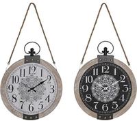 Bordur DKD Home Decor 40 x 6,5 x 46 cm noir blanc fer mandala bois MDF (2 pièces)