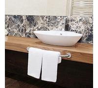 Bordura Pare-chocs Cuisine Adhésif mural Marbre Gris 195 23,5 cm 100% Made in Italy avec encre non toxique, ignifuge et résistant à l'eau