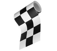 Bordure à Carreaux pour Tableau D'affichage, Décor Piste Course | PVC Repositionnable, Retrait sans Trace ni Colle, pour Murs Miroir, Portes, Chambre ou Classe