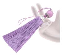Bordure à franges Bordure à franges et perles, lot de 2/4/6/8, 98 mm, multicolore, for décoration intérieure à faire soi-même(Light Purple,98mm 4PCS)