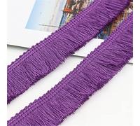 Bordure à franges en coton - 6 m - 25 mm - Bordure à franges - Ruban à franges - Ruban en dentelle - Pour vêtements, rideaux, accessoires de maison - Violet foncé