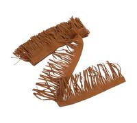 Bordure à Franges en Faux Daim Pu Double Face Marron 2 M