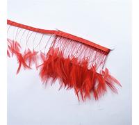 Bordure à franges en plumes, Plumes de coq dépouillées, garnitures plumes faisan multicolores 2 mètres for l'artisanat(Rose1)