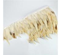 Bordure à franges en plumes, Ruban de garniture à franges en plumes faisan et coq, 10 mètres, multicolore(12)