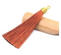 Bordure à franges Franges à pompons en rayonne et soie, multicolores, lot de 85 mm(Light Coffee,85mm 4PCS)