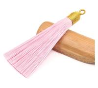 Bordure à franges Franges à pompons en rayonne et soie, multicolores, lot de 85 mm(Light Pink,85mm 8PCS)