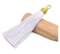 Bordure à franges Franges à pompons en rayonne et soie, multicolores, lot de 85 mm(Light Purple,85mm 4PCS)