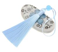 Bordure à franges Franges à pompons perlés multicolores de 70 mm, lot de 5 à 20, for loisirs créatifs.(Light Blue,70mm 20PCS)