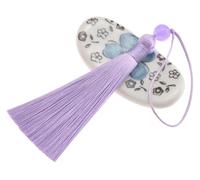 Bordure à franges Franges à pompons perlés multicolores de 70 mm, lot de 5 à 20, for loisirs créatifs.(Light Purple,70mm 10PCS)