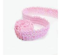 Bordure à paillettes en fil, Garniture tressée à paillettes plates en polyester(Pink)
