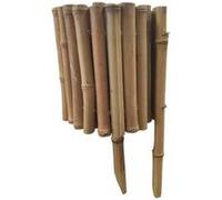 Bordure à planter, clôture de jardin flexible en bambou - 100 x 20 cm - Bois clair - Linxor Bois clair