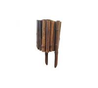 Bordure à planter, clôture de jardin flexible en bambou - 100 x 20 cm - Bois foncé - Linxor Bois foncé