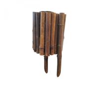 Linxor Bordure à planter Clôture de jardin flexible en bambou 100 x 20 cm Bois foncé