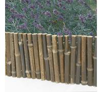 Linxor Bordure à planter Clôture de jardin flexible en bambou 100 x 20 cm Bois foncé