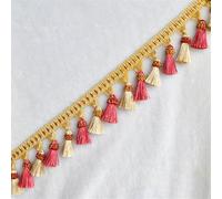 bordure à pompons, Garniture à franges, applique de garniture rideau, 1/2/3 mètres for couvrir les bords des vêtements, décorée, dentelle, couture, nappe, accessoires(Dark Brown,2 Meters)