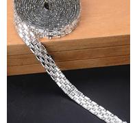 Bordure à repasser élégante avec strass - 1 m de long - Convient pour accessoires de mariée, vêtements et décoration d'intérieur (4#)