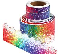 Bordure adhésive pour tableau d'affichage - Bordure colorée à pois pour fête sur le thème des confettis, salle de classe, bureau, tableau noir, 11 m