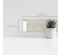 Bordure Autocollante En Fleurs Avec Design Nature - Crème, Beige