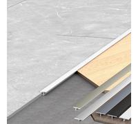 Bordure, bande de transition for sol en alliage d'aluminium, finition anodisée Imperméable et résistante à l'humidité, bordure de seuil Longueur : 300 cm(White,W-10MM)