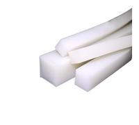 Bordure Barrière Coupe-froid carré en caoutchouc blanc, bande d'étanchéité en Silicone solide de 1 mètre, 4x4mm à 30x30mm Conserver Garniture (Color : 30x30mm, Size : 1 Meter)