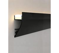 Bordure de canal lumineux pour plinthe, profils d'extrusion en métal pour bord de plafond mural, canal diffuseur LED moderne, décoration décorative