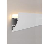 Bordure de canal lumineux pour plinthe, profils d'extrusion en métal pour bord de plafond mural, canal diffuseur LED moderne, décoration décorative