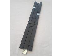 Bordure de carrelage B050 - En ardoise noire - Mosaïque - 30 x 5 cm - Verre diamant anthracite - Pierre naturelle