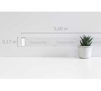 Bordure De Chambre D'Enfant Baby Smile Avec Effet Métallique - Blanc