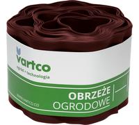 Bordure de gazon Clôture de jardin Ondulée Bordure de tonte Jardin Palissade Barrière anti-racines Plastique 10cm x9m Marron